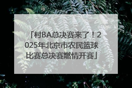 村BA总决赛来了！2025年北京市农民篮球比赛总决赛燃情开赛