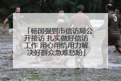 杨国强到市信访局公开接访 扎实做好信访工作 用心用情用力解决好群众急难愁盼