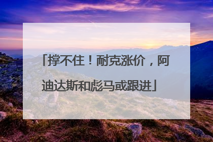 撑不住！耐克涨价，阿迪达斯和彪马或跟进