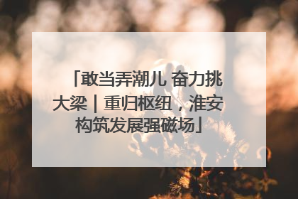 敢当弄潮儿 奋力挑大梁｜重归枢纽，淮安构筑发展强磁场