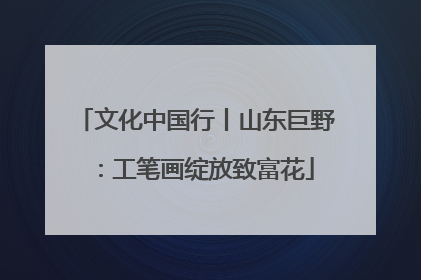 文化中国行丨山东巨野：工笔画绽放致富花