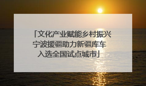 文化产业赋能乡村振兴 宁波援疆助力新疆库车入选全国试点城市