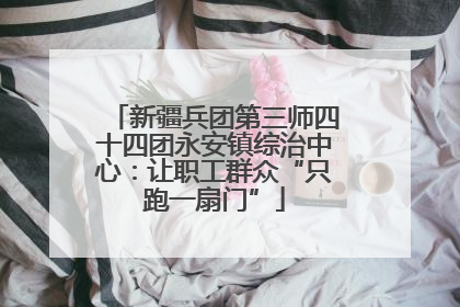 新疆兵团第三师四十四团永安镇综治中心：让职工群众“只跑一扇门”