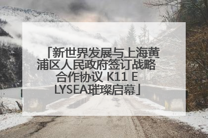 新世界发展与上海黄浦区人民政府签订战略合作协议 K11 ELYSEA璀璨启幕