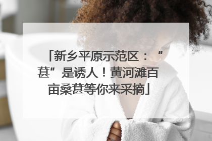 新乡平原示范区：“葚”是诱人！黄河滩百亩桑葚等你来采摘