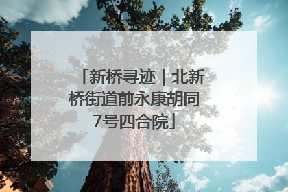 新桥寻迹｜北新桥街道前永康胡同7号四合院