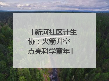 新河社区计生协：火箭升空 点亮科学童年