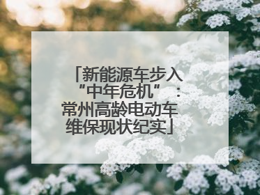 新能源车步入“中年危机”：常州高龄电动车维保现状纪实