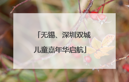 无锡、深圳双城儿童嘉年华启航