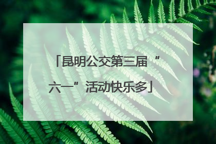 昆明公交第三届“六一”活动快乐多