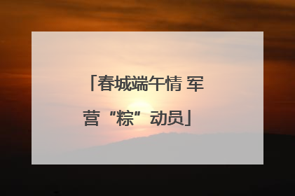 春城端午情 军营“粽”动员