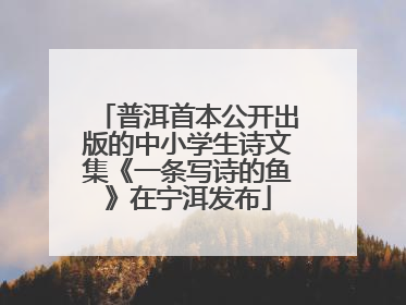 普洱首本公开出版的中小学生诗文集《一条写诗的鱼》在宁洱发布
