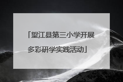 望江县第三小学开展多彩研学实践活动