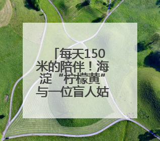 每天150米的陪伴！海淀“柠檬黄”与一位盲人姑娘的约定