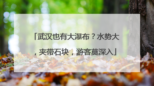 武汉也有大瀑布？水势大，夹带石块，游客莫深入