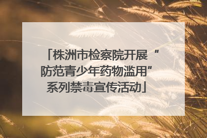 株洲市检察院开展“防范青少年药物滥用”系列禁毒宣传活动