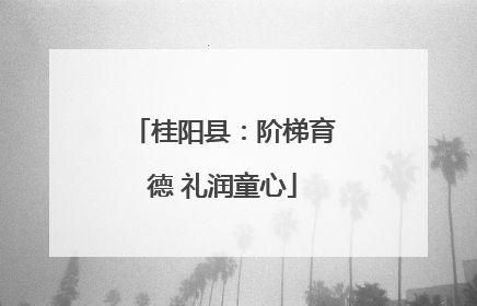 桂阳县：阶梯育德 礼润童心