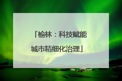 榆林：科技赋能城市精细化治理