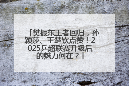 樊振东王者回归，孙颖莎、王楚钦点赞！2025乒超联赛升级后的魅力何在？