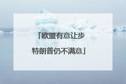 欧盟有意让步 特朗普仍不满意