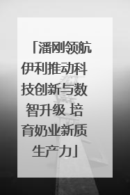 潘刚领航伊利推动科技创新与数智升级 培育奶业新质生产力