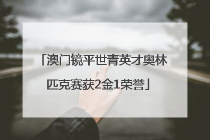 澳门镜平世青英才奥林匹克赛获2金1荣誉