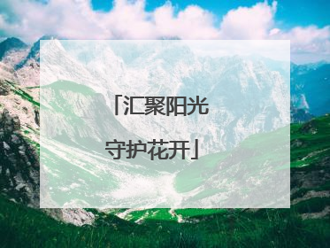 汇聚阳光 守护花开