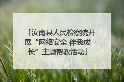 汝南县人民检察院开展“网络安全 伴我成长”主题帮教活动