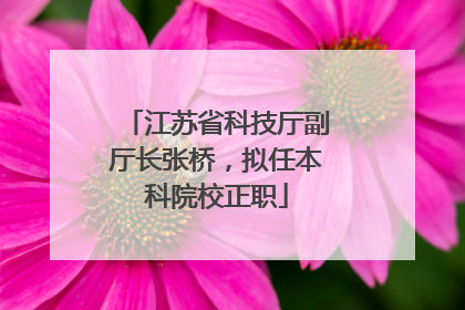 江苏省科技厅副厅长张桥，拟任本科院校正职