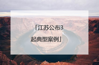 江苏公布3起典型案例