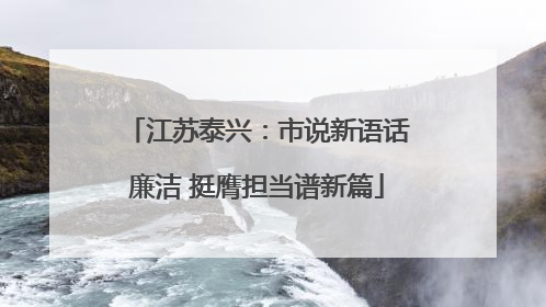 江苏泰兴：市说新语话廉洁 挺膺担当谱新篇