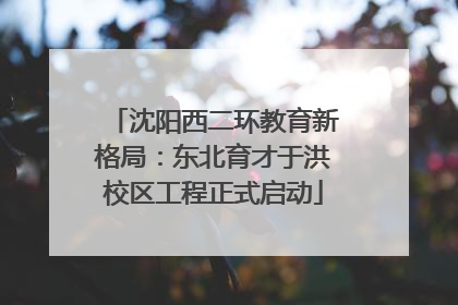 沈阳西二环教育新格局：东北育才于洪校区工程正式启动