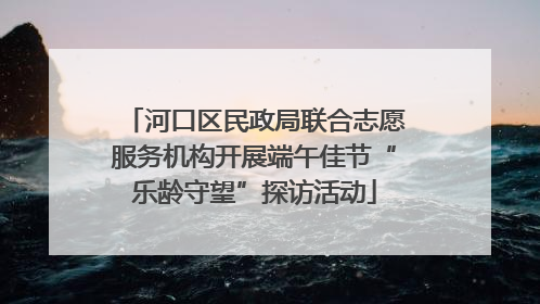 河口区民政局联合志愿服务机构开展端午佳节“乐龄守望”探访活动