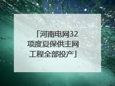 河南电网32项度夏保供主网工程全部投产
