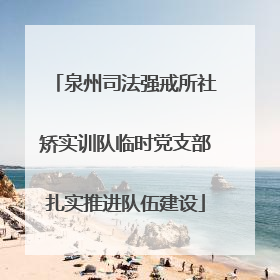 泉州司法强戒所社矫实训队临时党支部扎实推进队伍建设