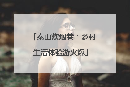 泰山炊烟巷：乡村生活体验游火爆