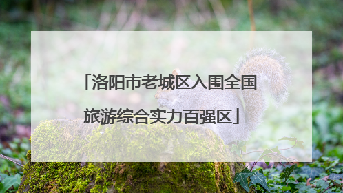 洛阳市老城区入围全国旅游综合实力百强区