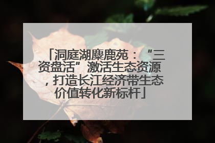 洞庭湖麋鹿苑：“三资盘活”激活生态资源，打造长江经济带生态价值转化新标杆