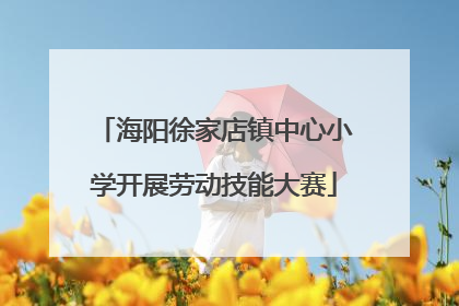 海阳徐家店镇中心小学开展劳动技能大赛