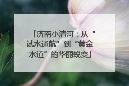 济南小清河：从“试水通航”到“黄金水道”的华丽蜕变