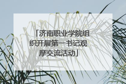 济南职业学院组织开展第一书记观摩交流活动