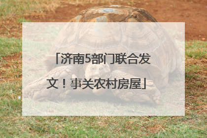 济南5部门联合发文！事关农村房屋