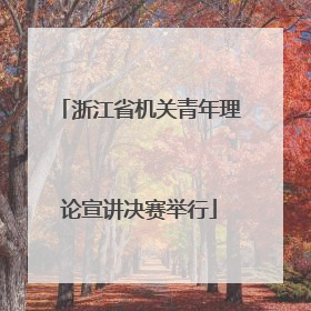 浙江省机关青年理论宣讲决赛举行