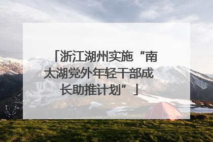 浙江湖州实施“南太湖党外年轻干部成长助推计划”