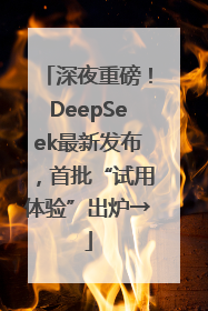 深夜重磅！DeepSeek最新发布，首批“试用体验”出炉→