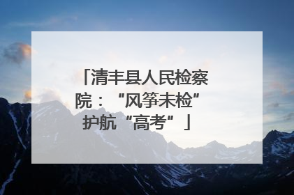 清丰县人民检察院：“风筝未检”护航“高考”