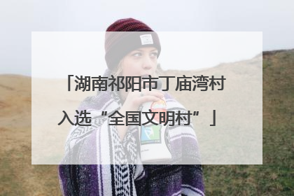 湖南祁阳市丁庙湾村入选“全国文明村”