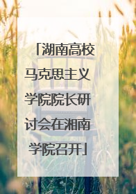 湖南高校马克思主义学院院长研讨会在湘南学院召开