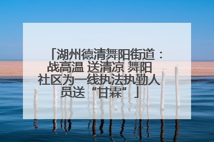 湖州德清舞阳街道：战高温 送清凉 舞阳社区为一线执法执勤人员送“甘霖”