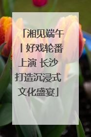 湘见端午丨好戏轮番上演 长沙打造沉浸式文化盛宴